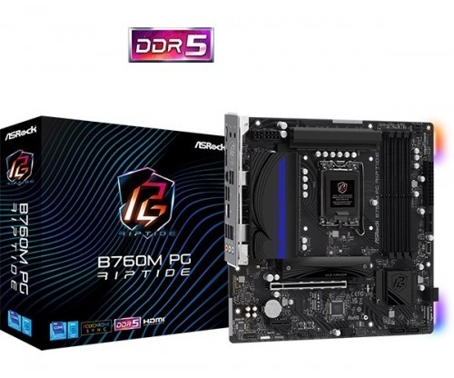 Asrock B760M PG RIPTIDE s1700 4DDR5 DP/HDMI/USB mATX image 2