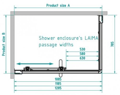 Brasta Glass Dušas kabīne LAIMA 120x80 Caurspīdīgs  image 2