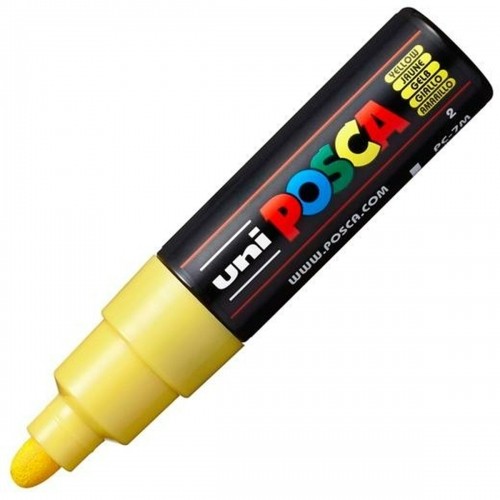 Felt-tip pens POSCA PC-7M Yellow (6 Units) image 2