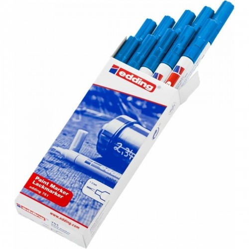 Permanent marker Edding 751 Blue (10 Units) image 2