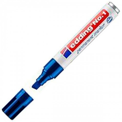 Permanent marker Edding Nº1 Blue (10 Units) image 2