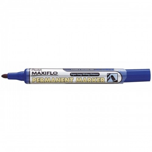 Permanent marker Pentel Maxiflo NLF50 Blue 12 Pieces (12 Units) image 2