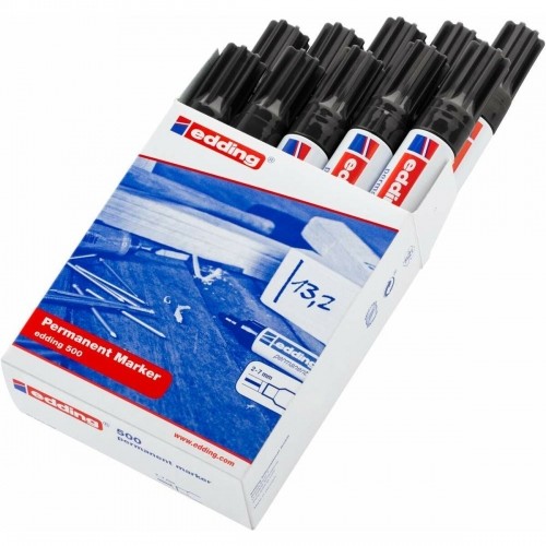 Permanent marker Edding 500 Black (10 Units) image 2