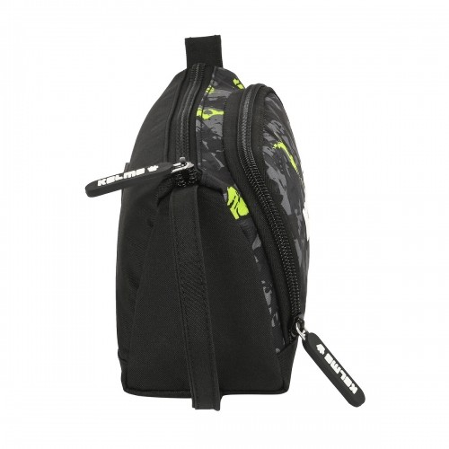 School Case with Accessories Kelme Jungle Black Grey Lime 20 x 11 x 8.5 cm (32 Pieces) image 2