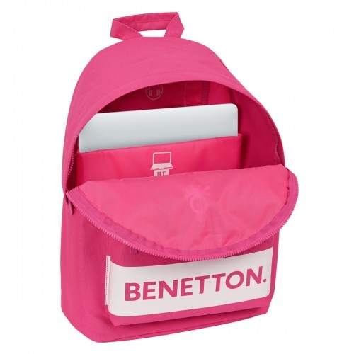 Laptop Backpack Benetton  benetton  Fuchsia (31 x 41 x 16 cm) image 2