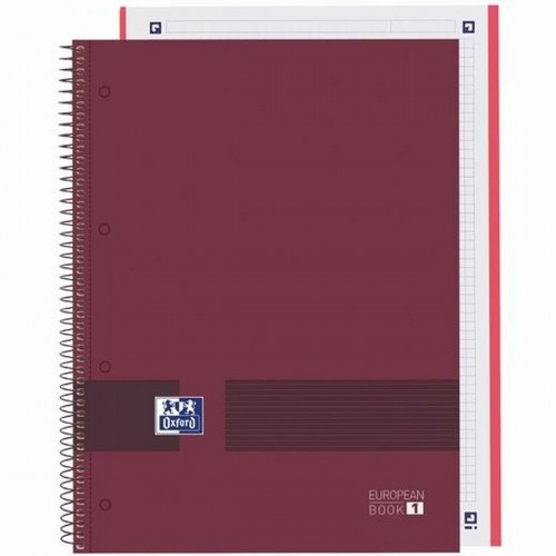 Piezīmju klade Oxford European Book Write&Erase Bordo A4 80 Loksnes 5 gb. image 2