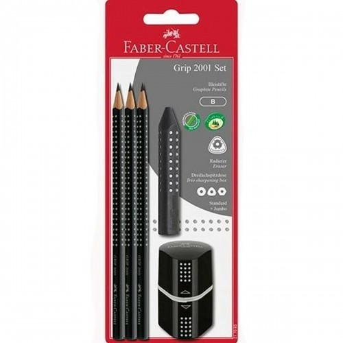 Pencil Set Faber-Castell Black (5 Units) (10 Units) image 2