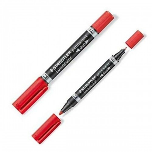 Постоянный маркер Staedtler Lumocolor 348 Двойное Красный 10 штук image 2