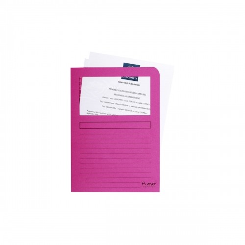 Subfolder Exacompta Forever Transparent window Fuchsia A4 100 Pieces image 2