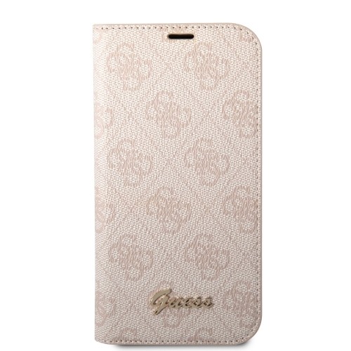 Guess PC|TPU 4G Metal Camera Outline Book Case for iPhone 14 Pro Max Pink image 2