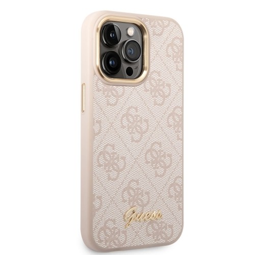 Guess PC|TPU 4G Metal Camera Outline Case for iPhone 14 Pro Max Pink image 2