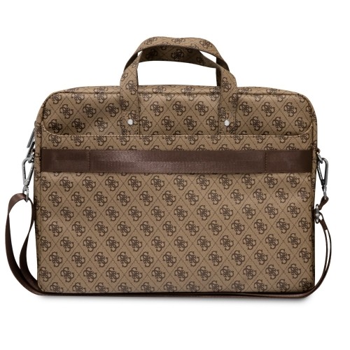 Guess 4G PU Triangle Logo Computer Bag 15|16" Brown image 2