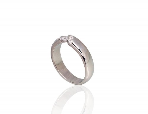 Серебряное кольцо #2101797(PRh-Gr)_CZ, Серебро 925°, родий (покрытие), Цирконы, Размер: 18.5, 4.9 гр. image 2