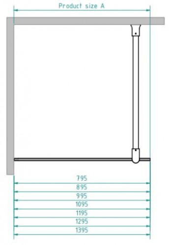 Brasta Glass Бескаркасная душевая стенка DIJA 110 Прозрачный image 2