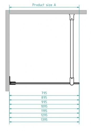 Brasta Glass Бескаркасная душевая стенка DORA 90 Прозрачный image 2