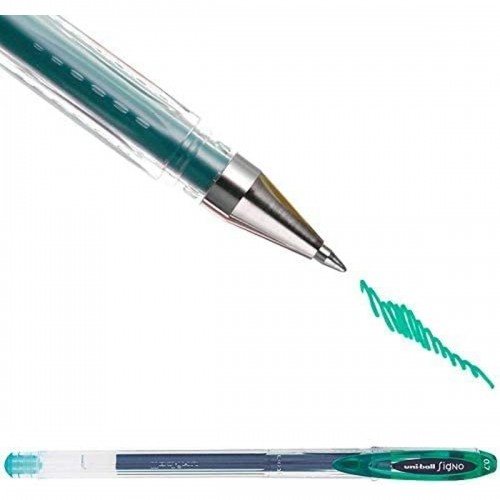 Liquid ink ballpoint pen Uni-Ball Rollerball Signo Basicos UM-120 Зеленый 12 штук image 2