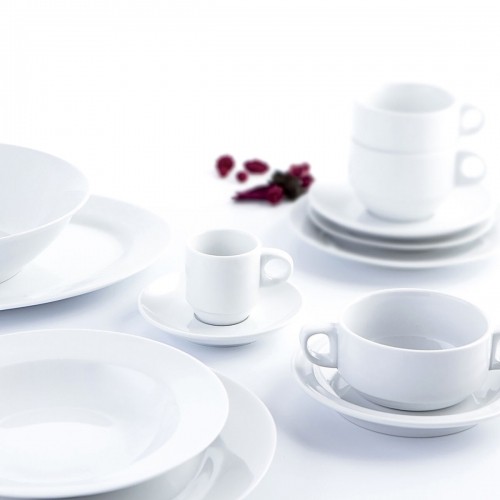 Плоская тарелка Quid Basic Керамика Белый (Ø 27 cm) (12 штук) image 2