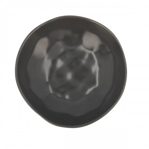 Deep Plate Bidasoa Cosmos Ceramic Black (22 cm) (12 Units) image 2