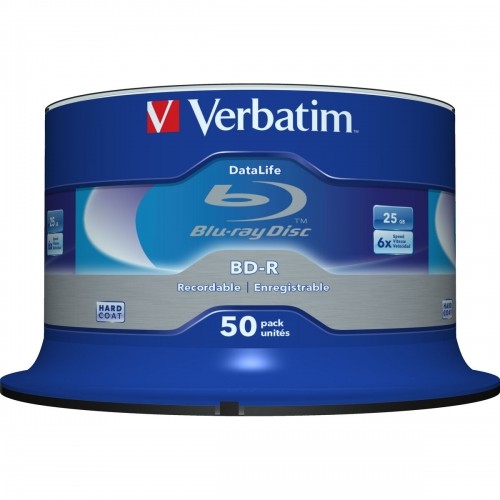 Blu-Ray BD-R Verbatim Datalife 50 штук 25 GB 6x image 2