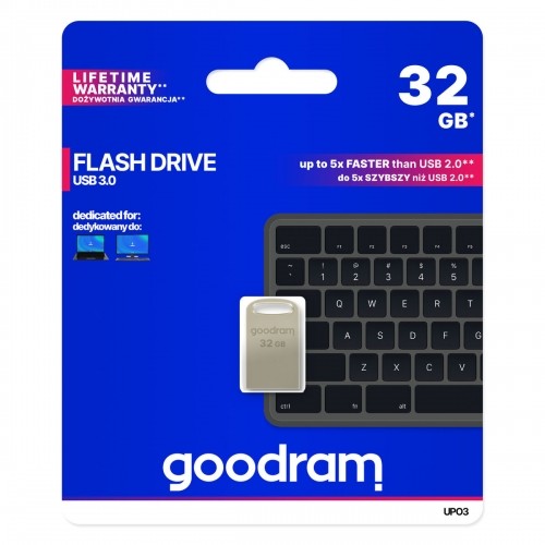 Pendrive GoodRam Executive Grey Silver 32 GB image 2