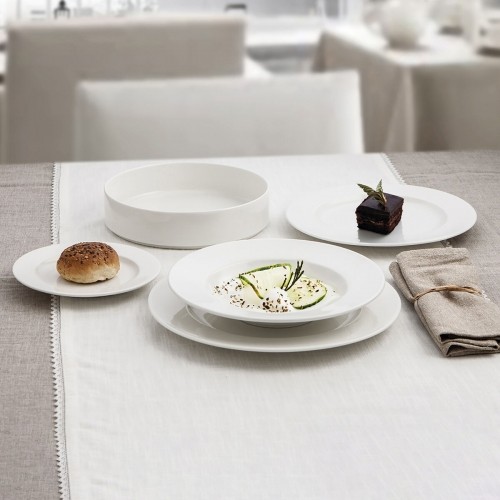 Flat plate Ariane Prime Oval Ceramic White (38 x 25 cm) (6 Units) image 2