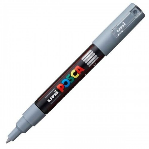 Felt-tip pens POSCA PC-1M Grey (6 Units) image 2