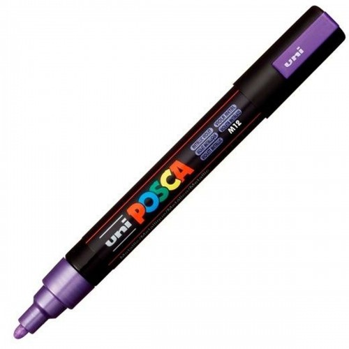 Felt-tip pens POSCA PC-5M Violet (6 Units) image 2