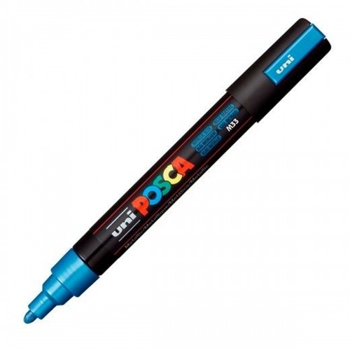 Felt-tip pens POSCA PC-5M Blue (6 Units) image 2