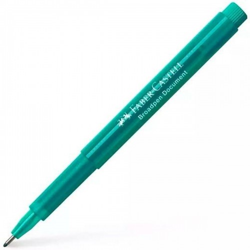 Felt-tip pens Faber-Castell Broadpen Document Turquoise (10 Units) image 2