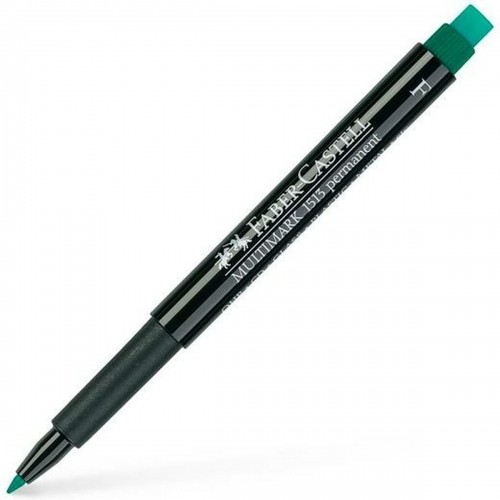 Permanent marker Faber-Castell Multimark 1513 F Green (10 Units) image 2
