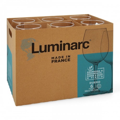 Wine glass Luminarc Duero Transparent Glass (580 ml) (6 Units) image 2