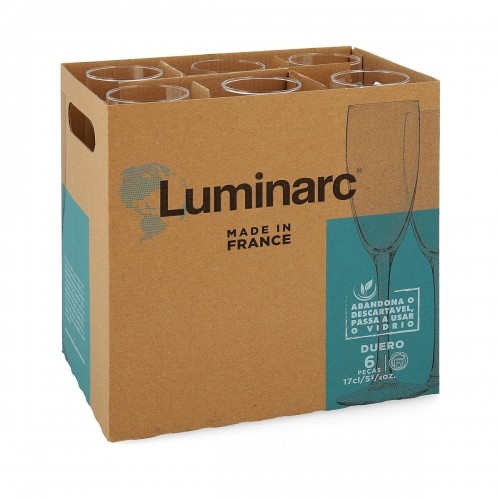 Бокал для шампанского Luminarc Duero Прозрачный Cтекло (170 ml) (6 штук) image 2