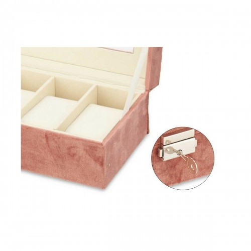 Box for watches Pink Metal (30,5 x 8,5 x 11,5 cm) (6 Units) image 2