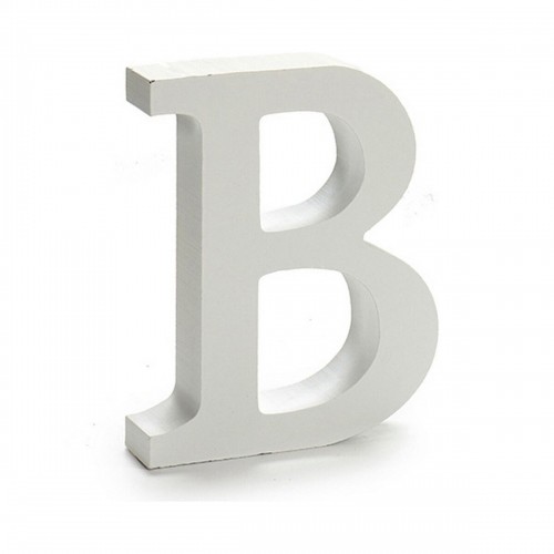 Letter B Wood White (2 x 16 x 14,5 cm) (24 Units) image 2