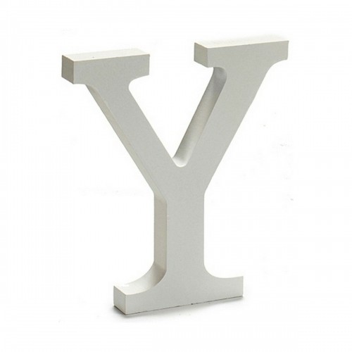 Letter Y Wood White (1,8 x 21 x 17 cm) (12 Units) image 2