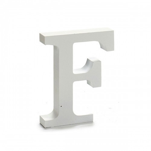 Letter F Wood White (2 x 16 x 14,5 cm) (24 Units) image 2