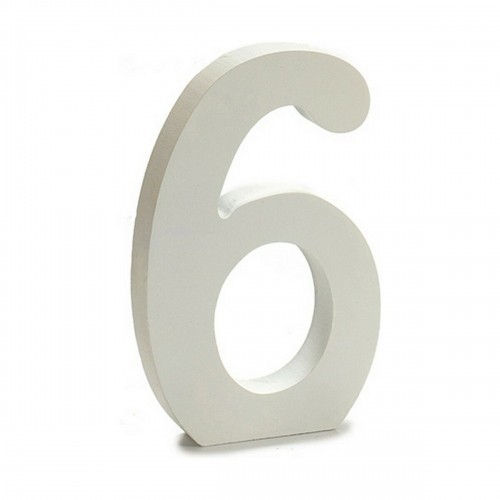 Number 6 Wood White (1,8 x 21 x 17 cm) (12 Units) image 2