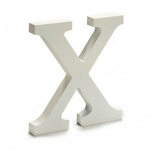 Letter X Wood White (1,8 x 21 x 17 cm) (12 Units) image 2