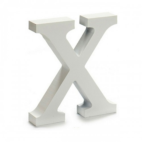 Letter X Wood White (2 x 16 x 14,5 cm) (24 Units) image 2