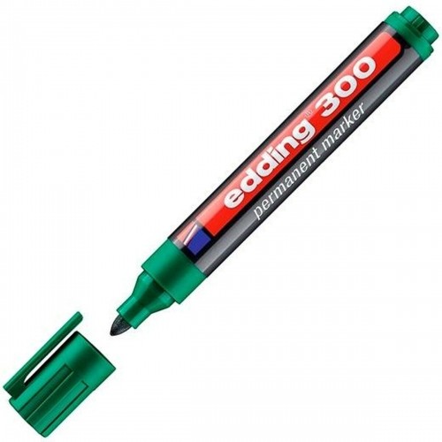 Permanent marker Edding 300 Green (10 Units) image 2