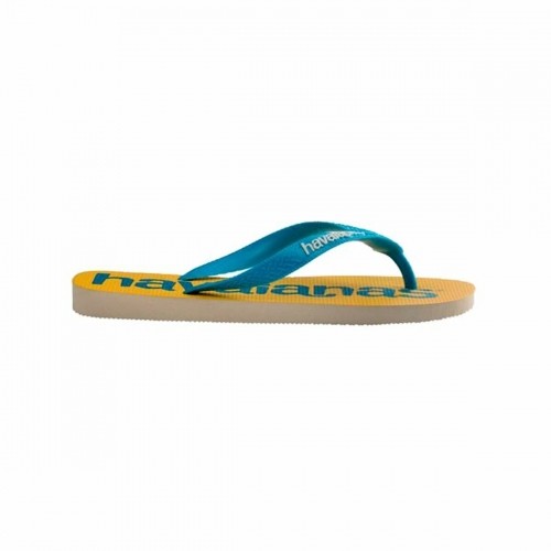 Women's Flip Flops Havaianas Top Logomania Blue Yellow image 2