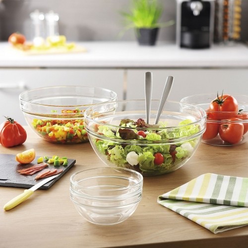 Salad Bowl Luminarc Transparent Glass (Ø 26 cm) (6 Units) image 2