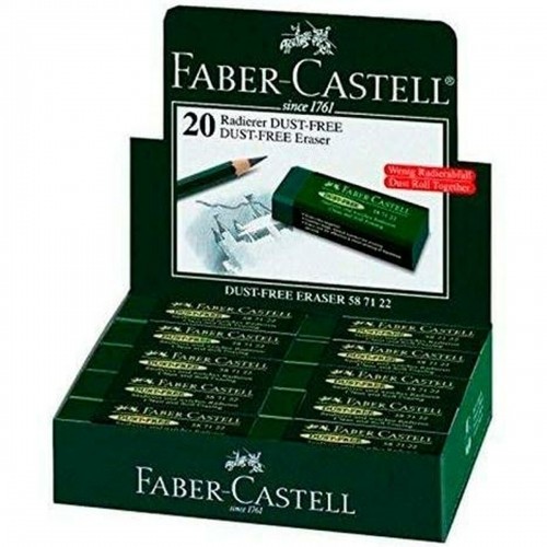 Dzēšgumija Faber-Castell Dust Free Zaļš (20 gb.) image 2