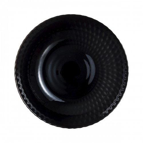 Deep Plate Luminarc Pampille Noir Black Glass 20 cm (24 Units) image 2