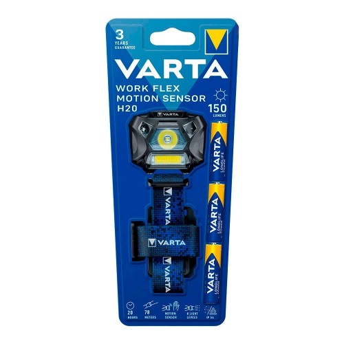 LED Head Torch Varta Work Flex H20 Movement Sensor 3 W 150 Lm (3 Units) image 2