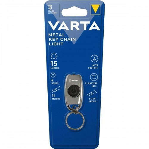 LED Torch Keyring Varta Metal Key Chain Light 15 lm image 2