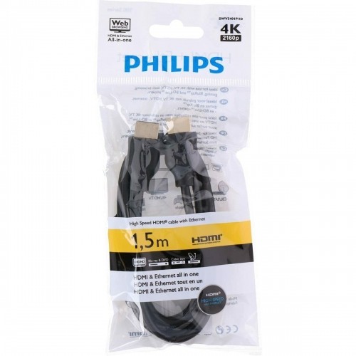 HDMI Kabelis Philips SWV5401P/10 1,5 m Melns image 2