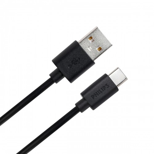 USB A to USB C Cable Philips DLC3104A/00 Fast charging 1,2 m Black image 2
