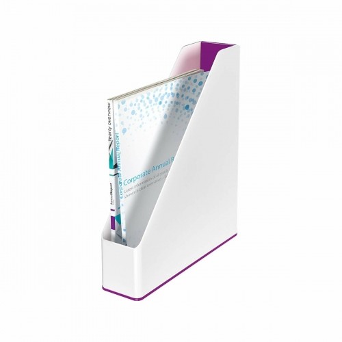 Magazine rack Leitz White Violet A4 polystyrene 7,3 x 31,8 x 27,2 cm image 2