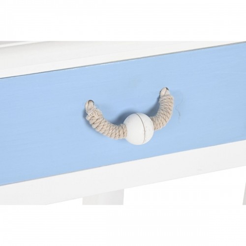 Console DKD Home Decor White Brown Sky blue Navy Blue Rope MDF Wood 80 x 40 x 75 cm (1 Unit) image 2
